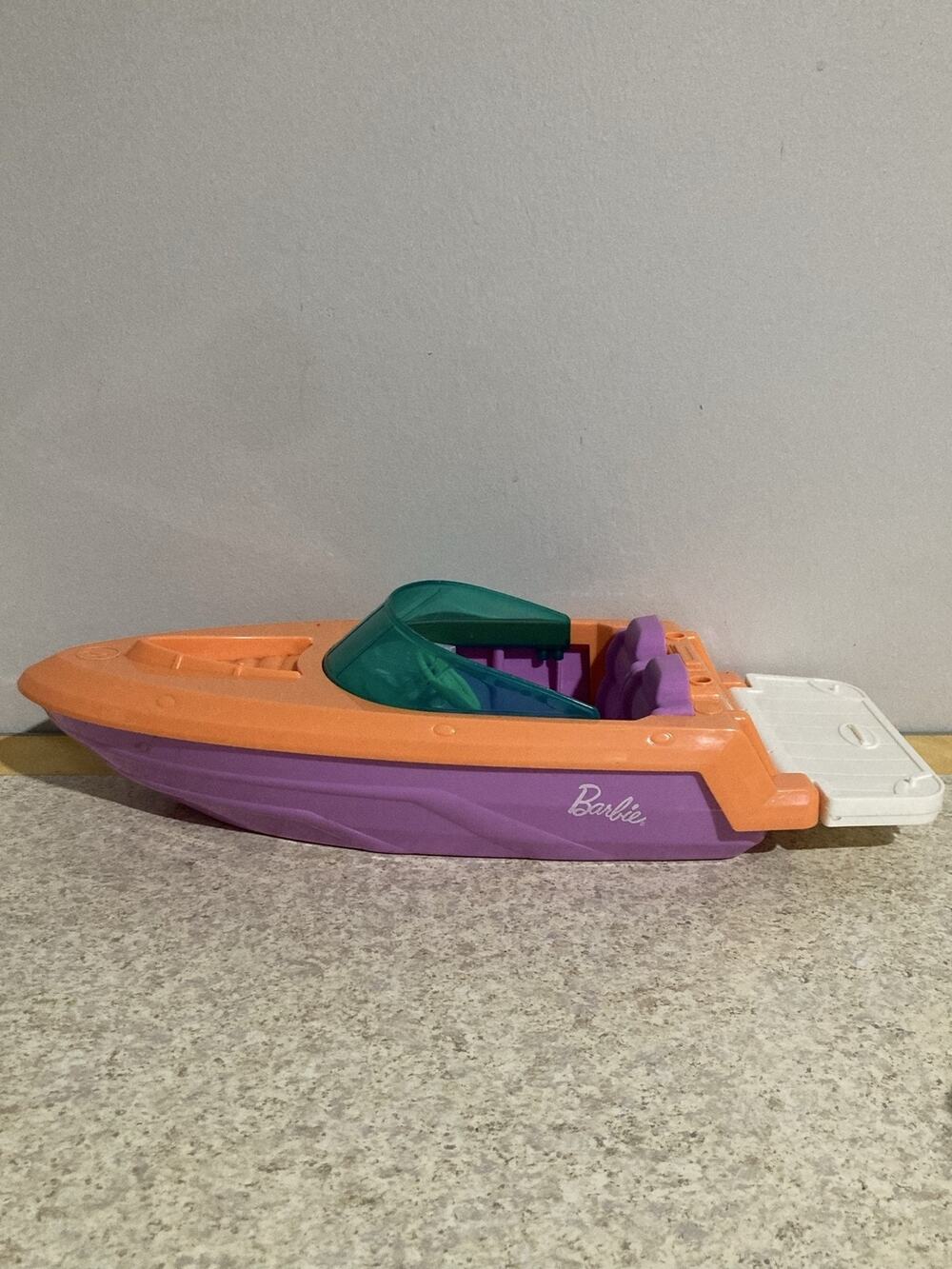 Barbie Plastic Boat Multi-Color Girls Toy Doll Accessory Playset Open Cockpit
